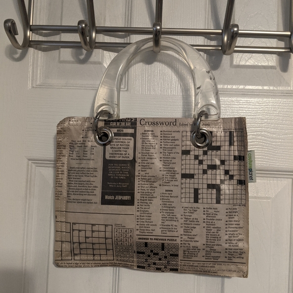 Bags Newspaper Bag With Crosswords Poshmark